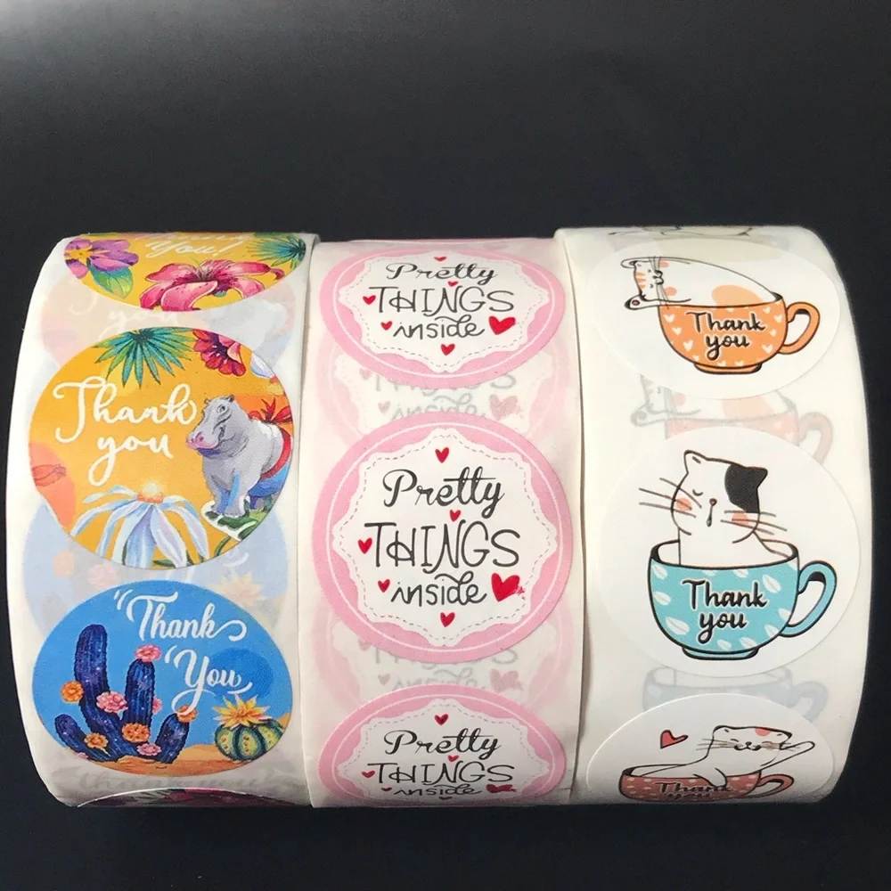 1500 thank you stickers (3) rolls size 1” - Picture 4 of 4